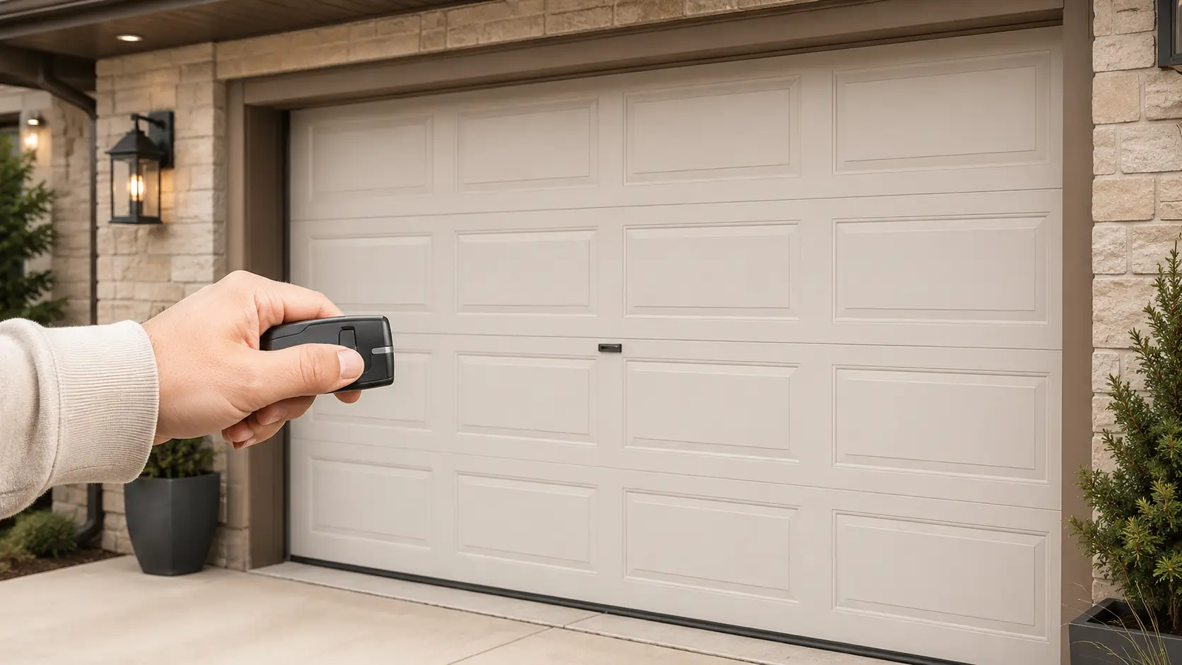 Technician optimizing a garage door opener system with sensor and control checks in Noblesville Indiana